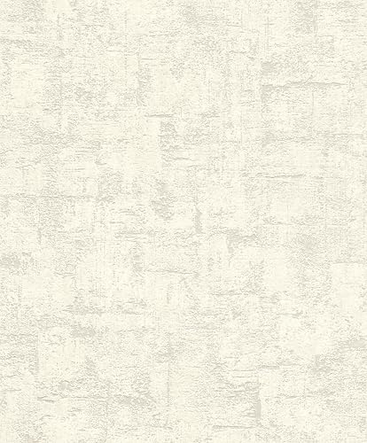 Rasch Tapeten 648980 - Unitapete in Weiß aus der Kollektion Selection - 10,05 m x 0,53 m (LxB) von Rasch