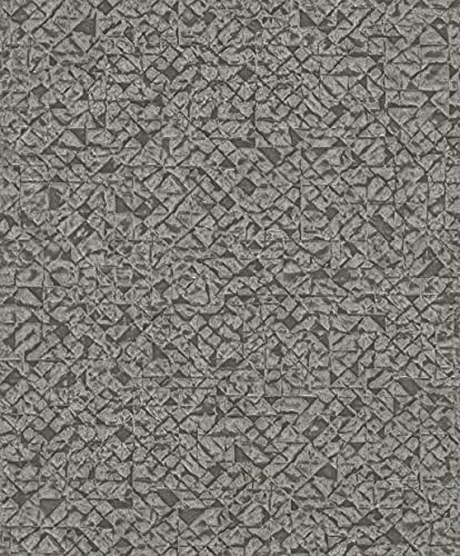 Rasch Tapeten Vliestapete (Grafisch) Silber schwarze 10,05 m x 0,53 m Kalahari 704358 von Rasch