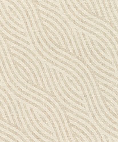 Rasch Tapeten Vliestapete (Grafisch) Beige creme 10,05 m x 0,53 m Kalahari 704532 von Rasch