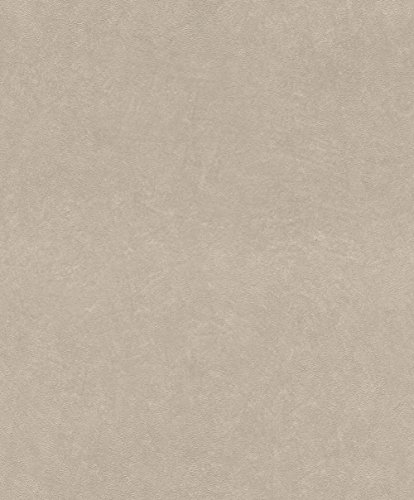 rasch Tapete 860108 aus der Kollektion b.b home passion VI – Einfarbige Vliestapete in Beige mit körniger Struktur – 10,05m x 53cm (L x B) von Rasch