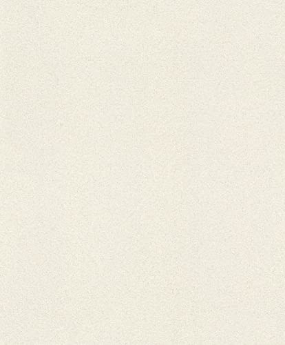 Rasch Tapete 898231 - Vliestapete in Weiß mit Glitzer aus der Kollektion Tapetenwechsel II - 10,05m x 0,53m (LxB) von Rasch