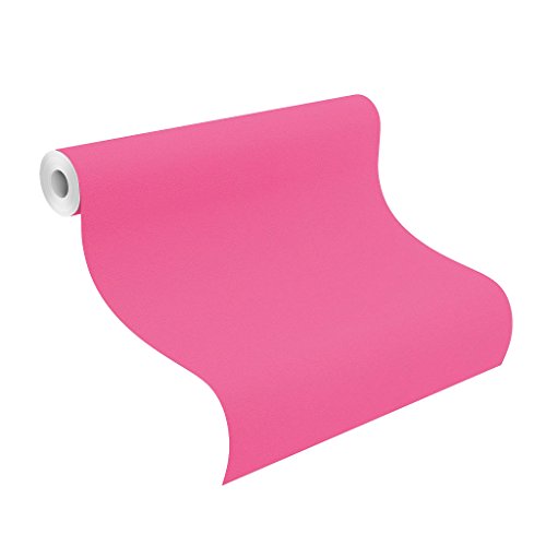 Rasch Tapeten Rasch Vlies-Tapete, Uni in pink, 610604 von Rasch