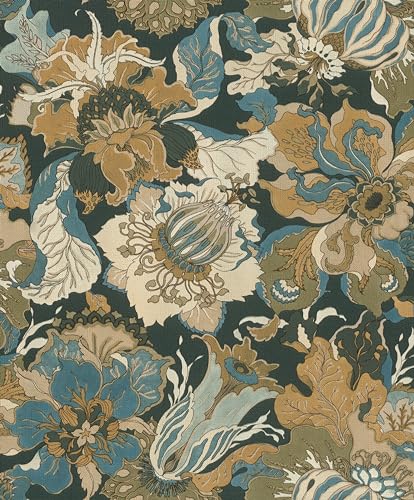 Rasch Tapeten Vliestapete (Floral) Braun 10,05 m x 0,53 m Barbara Home Collection III 560466 von Rasch