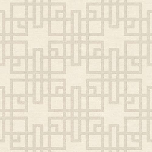 Rasch Tapeten Vliestapete (Grafisch) Weiß graue 10,05 m x 0,53 m Kimono 409239 von Rasch