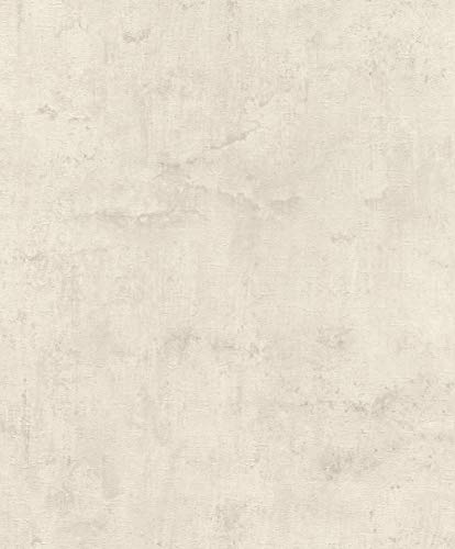 Rasch Tapeten Vliestapete (natürlich) Weiß Creme 10,05 m x 0,53 m Tapetenwechsel 407358 von Rasch