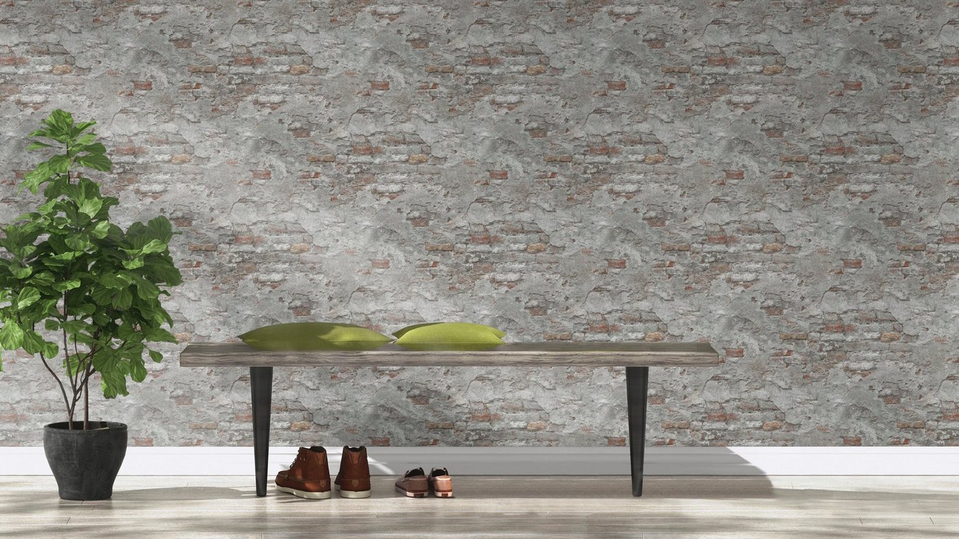 Rasch Vinyltapete Factory III, geprägt, Steinoptik, gemustert, (1 St) von Rasch