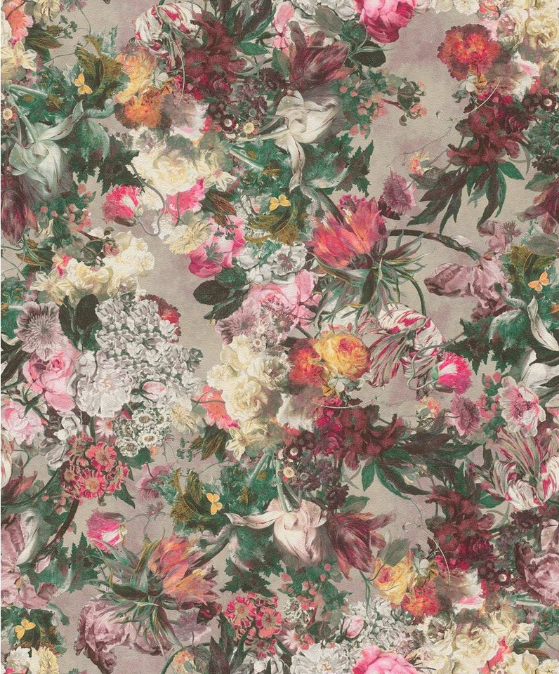 Rasch Vinyltapete Passepartout, geprägt, geblümt, gemustert, (1 St) von Rasch