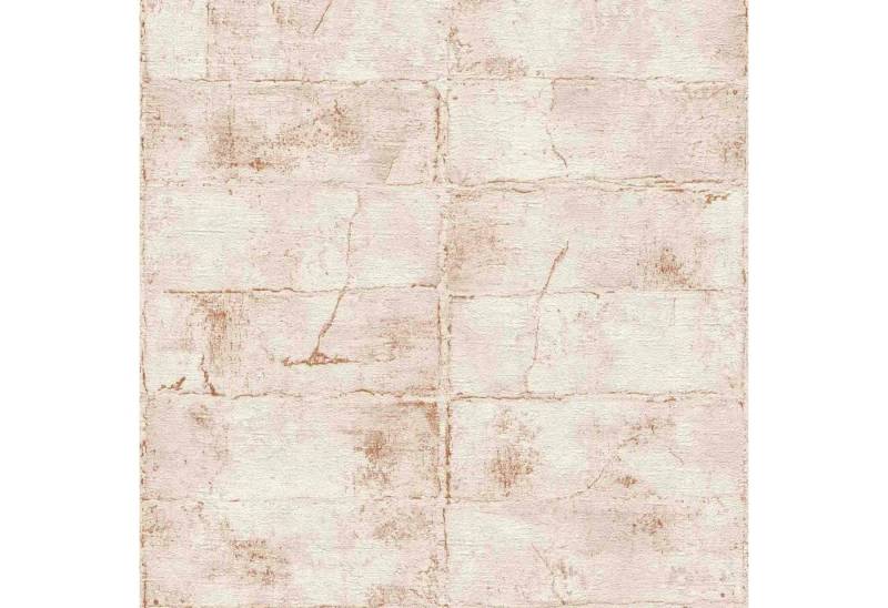 Rasch Vliestapete 520149 Tapete Stein Beton 53 x 1005 cm Rasch Concrete Rot Weiß von Rasch