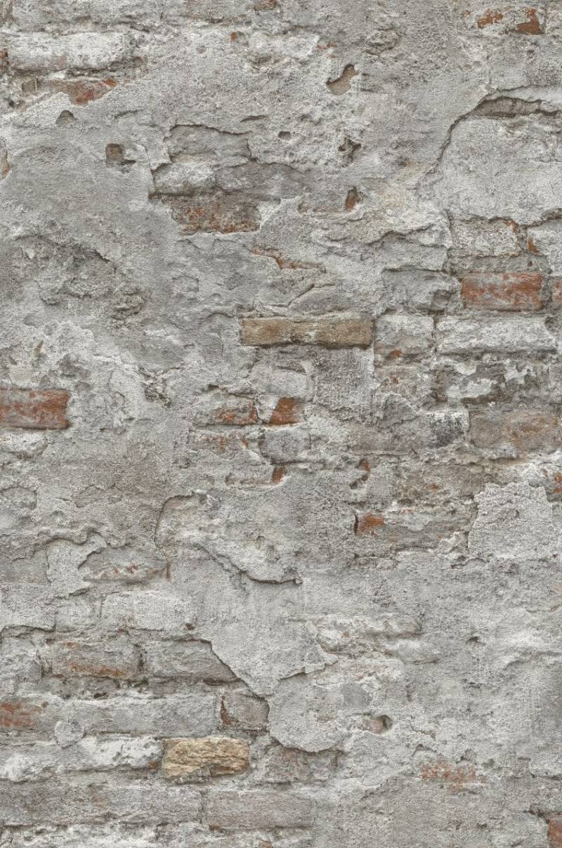 Rasch Vliestapete 939330 Factory III, Steinge grau rot, 10,05 x 0,53 m von Rasch