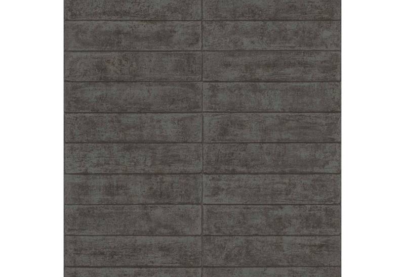 Rasch Vliestapete Beton Steine 3D-Optik Struktur Schwarz 499643 Factory V von Rasch