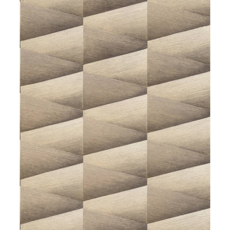 Rasch Vliestapete Composition 554649 Graphik Mattgold 10,05 mx0,53 m von Rasch