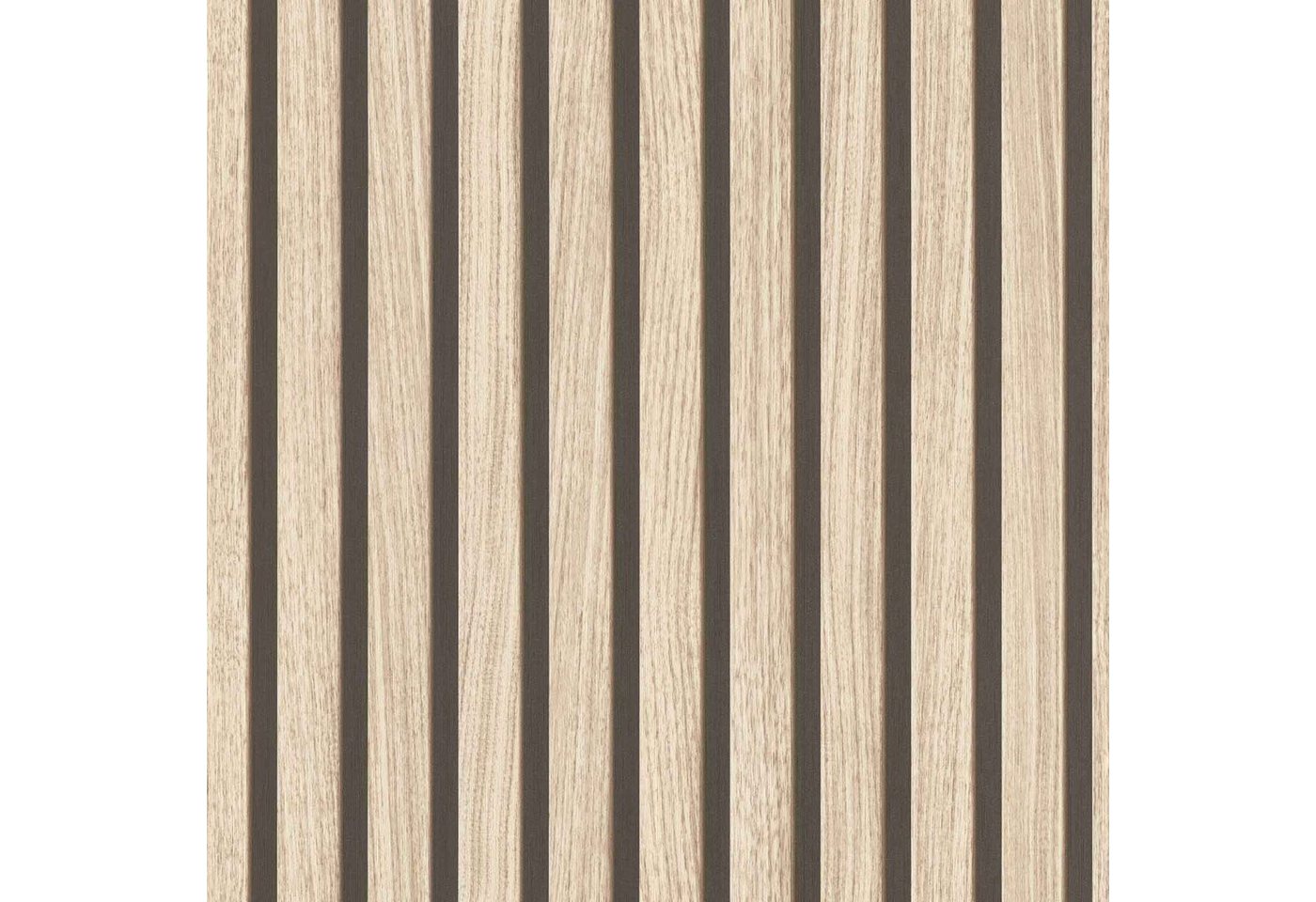 Rasch Vliestapete Holz Optik Paneele Streifen Beige Schwarz 499315 Factory V von Rasch