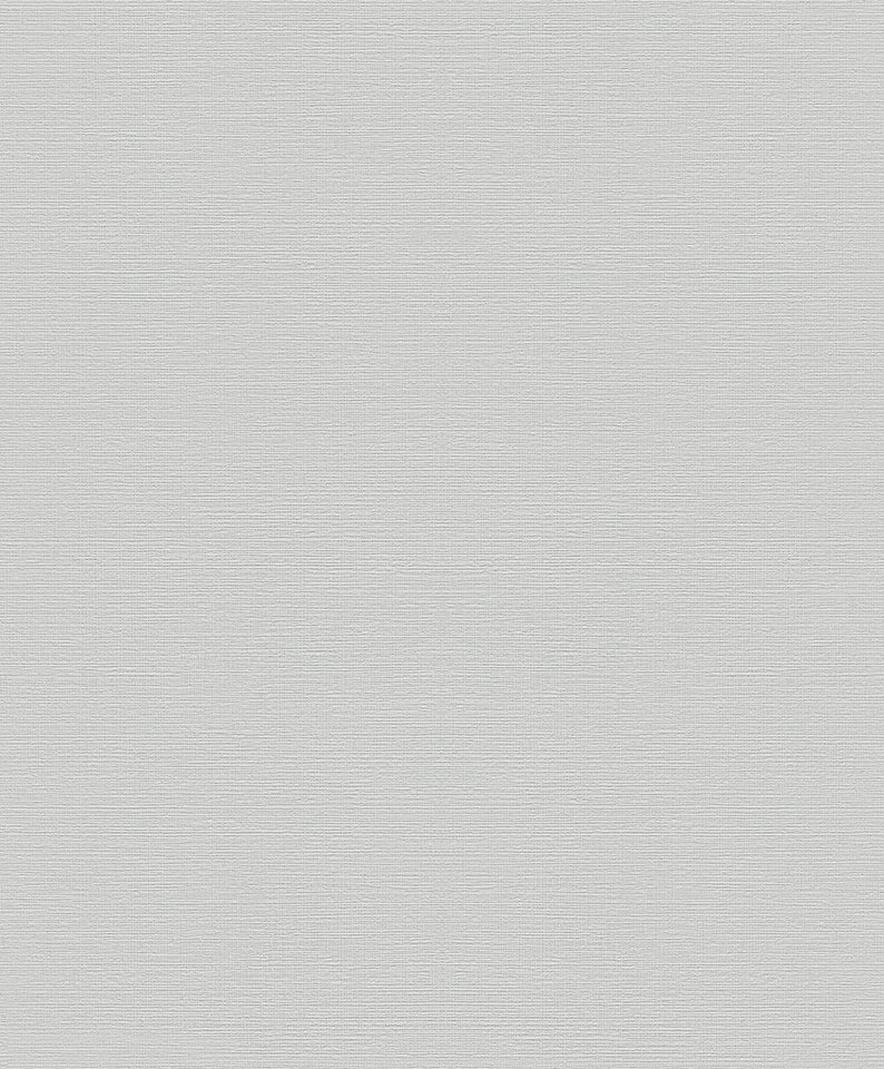 Rasch Vliestapete Leinenstruktur in Hellgrau - Einfabrig - my moments, strukturiert, Leinenoptik, Strukturmuster, Ton-in-Ton, uni, unifarben, einfarbig, (1 St), textile Struktur von Rasch