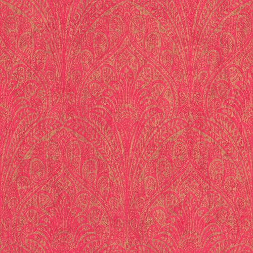 Rasch Vliestapete Pink Gold Metallic Ornamente Floral Indisch 746365 von Rasch