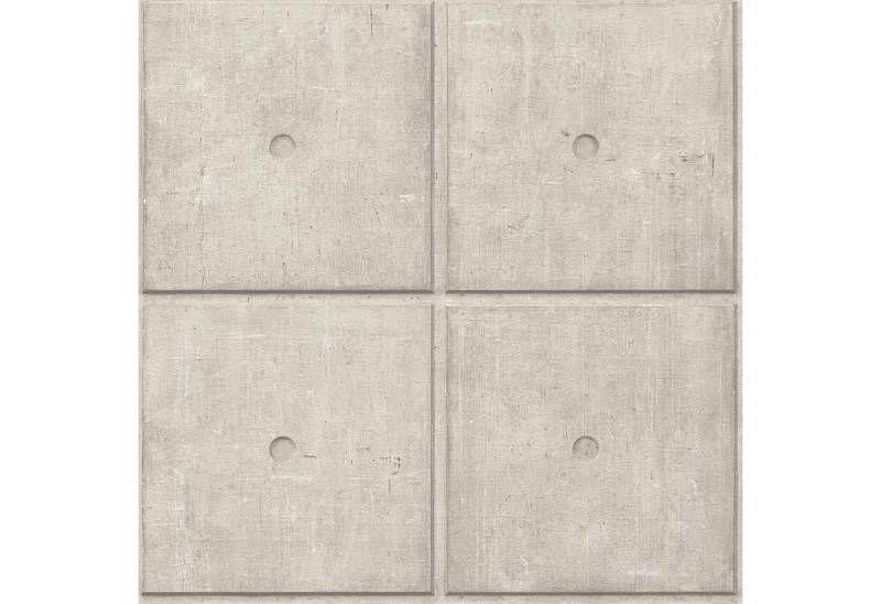 Rasch Vliestapete Steine 3D-Optik Beton Optik Grau Beige 499421 Factory V von Rasch