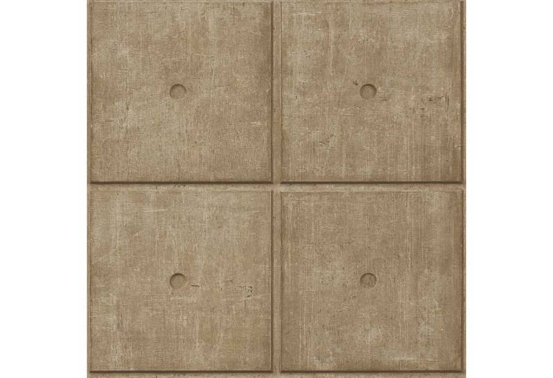 Rasch Vliestapete Steine Beton Optik Gold Bronze Metallic 499445 Factory V von Rasch