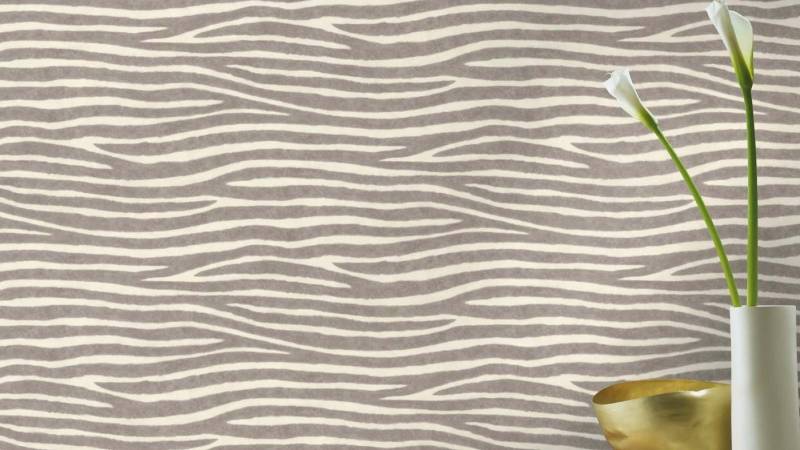 Rasch Vliestapete Streifen Fell Zebra Struktur Grau Weiß 751734 African Queen 3 von Rasch