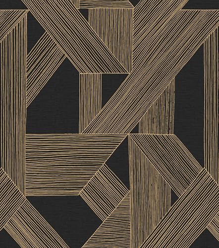 SCHÖNER WOHNEN-Kollektion Fototapete XXL LINES 366815 mit geometrischem Motiv in Schwarz - 3,00 m x 2,65 m von Rasch