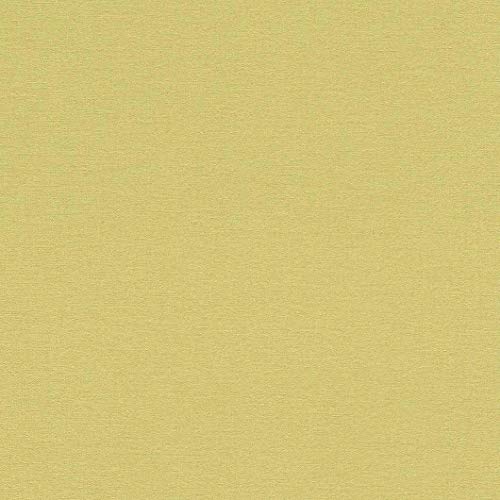 rasch Tapete 449839 aus der Kollektion Florentine II – Einfarbige Vliestapete in kräftigem Gelb – 10,05m x 53cm (L x B) von Rasch