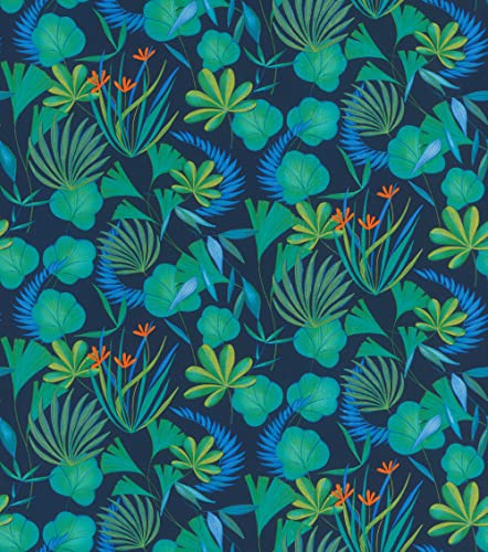 Rasch Tapeten Vliestapete (Botanical) Blau 10,05 m x 0,53 m Selection Vinyl/Vlies 466607 von Rasch