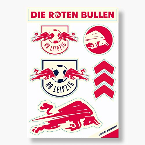 Rasenballsport Leipzig Leuchtsticker-Set 6tlg Aufkleberkarte Aufkleber nachtleuchtend Sticker RBL - Plus Lesezeichen Wir lieben Fußball Rasenballsport Leipzig Leuchtsticker-Set 6tlg Aufkleberkarte Aufkleber nachtleuchtend Sticker RBL - Plus Lesezeichen Wir lieben Fußball von Rasenballsport Leipzig