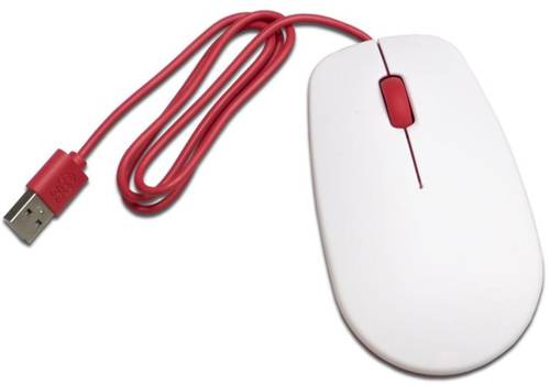 Raspberry Pi® Mouse 2 Maus USB Optisch Weiß, Rot 3 Tasten von Raspberry Pi®