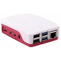 RASPBERRY PI 4 Model B Gehäuse, Kunststoff, Rot/Weiß von Raspberry Pi