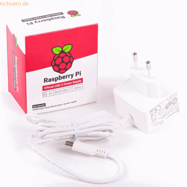 Raspberry Pi Raspberry Pi 4 Netzteil 5.1V 3A 1.5m Kabel weiß Raspberry Pi Raspberry Pi 4 Netzteil 5.1V 3A 1.5m Kabel weiß von Raspberry Pi