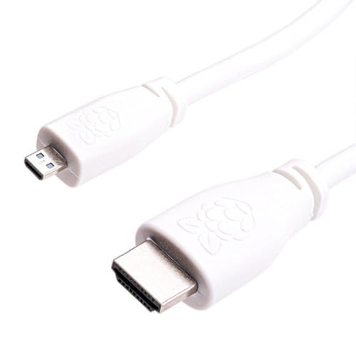 Raspberry Pi offizielles Micro HDMI Kabel, weiss, 2,0m Raspberry Pi offizielles Micro HDMI Kabel, weiss, 2,0m von Raspberry Pi