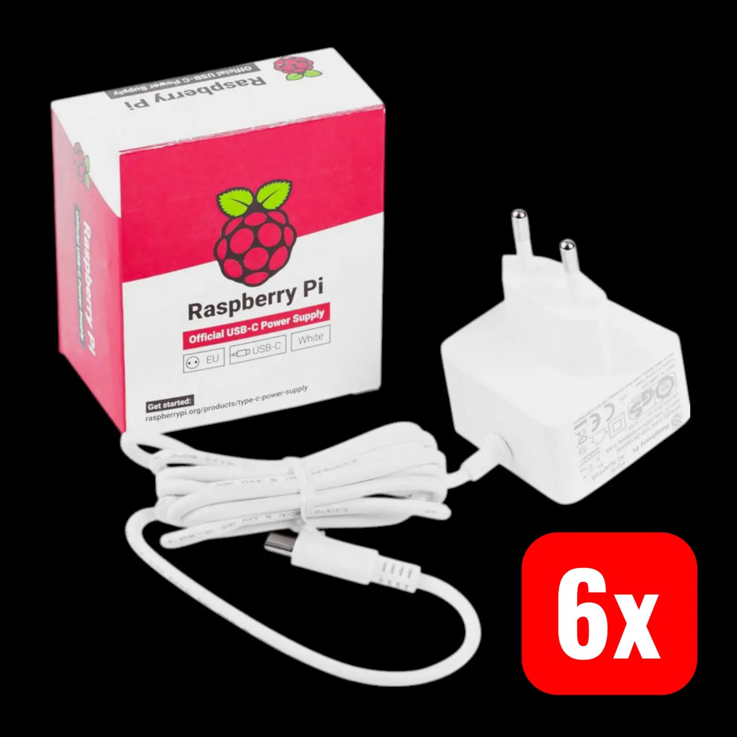 B-Ware Raspberry Pi Rb Netzteil5 W Steckernetzteil Festspannung Netzteil 6 Stück B-Ware Raspberry Pi Rb Netzteil5 W Steckernetzteil Festspannung Netzteil 6 Stück von Raspberry