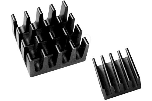 Raspberry Pi Kühlkörper, 2er Set Aluminium für CPU und RAM, Farbe: schwarz Raspberry Pi Kühlkörper, 2er Set Aluminium für CPU und RAM, Farbe: schwarz von Raspberry Pi