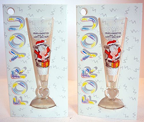 Rastal 2 Stk. Geschenk Gläser Sektkelch Weihnachtsmann Geschenkkarte Freude von Rastal