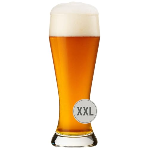 Rastal XXL Riesen-Weizenbierglas – 3 Liter (3,9 Liter randvoll) – Weißbierglas für Vereine, Meisterschaften und als Trophäe – Mundgeblasenes Bierglas in Übergröße von Rastal