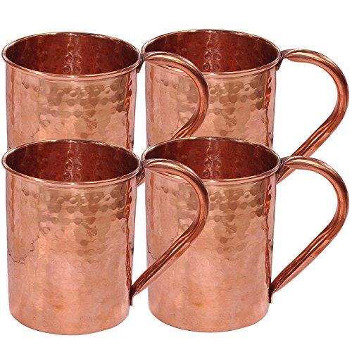 RASTOGI Kunsthandwerk Drinkware Zubehör Kupfer gehämmert Moscow Mule Becher, Kupfer von Rastogi handicrafts