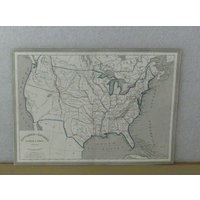 Alte Karte Der Usa. Vereinigten Staaten 1852, Gaspar Y Roig Madrid, 33 X 25 cm von RastroAtors
