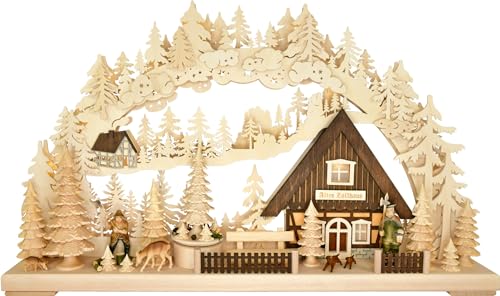 Ratags 3D-Schwibbogen groß, Altes Zollhaus drehende Pyramide Motiv Baum von Ratags
