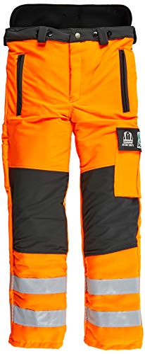 Ratioparts Warnschutzhose Schnittschutz Bundhose Herren reflektierend Stretch orange Grš§e L/XL von Ratioparts