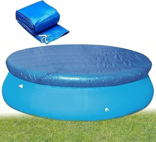 6FT Poolabdeckung Rund Mit Gummizug, Swimming Pool Abdeckplane Plane Schutzplane Winddicht Regenfest Staubdicht Für Runde Aufblasbare Schwimmbäder, Whirlpools Wählerstaubscover -Decke von Ratpzou