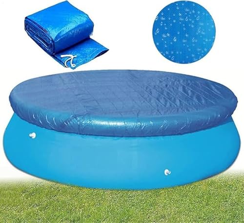 8FT Poolabdeckung Rund Mit Gummizug, Swimming Pool Abdeckplane Plane Schutzplane Winddicht Regenfest Staubdicht Für Runde Aufblasbare Schwimmbäder, Whirlpools Wählerstaubscover -Decke von Ratpzou