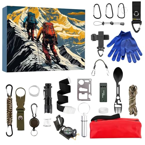 Adventskalender Jäger, 2025 Überlebenskit Adventskalender - 24 Tage Weihnachten Countdown -Kalender Notfallüberlebensgeschenke Für Teenager Erwachsene Für Camping -Fischerei -Jagd -Abenteuer Adventskalender Jäger, 2025 Überlebenskit Adventskalender - 24 Tage Weihnachten Countdown -Kalender Notfallüberlebensgeschenke Für Teenager Erwachsene Für Camping -Fischerei -Jagd -Abenteuer von Ratpzou