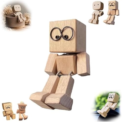 Ratpzou Shaking Wooden Man Figurine, Handgefertigte Schütteln Von Füßen Holzpuppe, Dashboard Bewegliche Skulptur Desktop -Origination, Für Reisestudienstudiensturz Roadtrip Schlafzimmer Pendelzimmer Ratpzou Shaking Wooden Man Figurine, Handgefertigte Schütteln Von Füßen Holzpuppe, Dashboard Bewegliche Skulptur Desktop -Origination, Für Reisestudienstudiensturz Roadtrip Schlafzimmer Pendelzimmer von Ratpzou