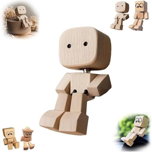 Ratpzou Shaking Wooden Man Figurine, Handgefertigte Schütteln Von Füßen Holzpuppe, Dashboard Bewegliche Skulptur Desktop -Origination, Für Reisestudienstudiensturz Roadtrip Schlafzimmer Pendelzimmer Ratpzou Shaking Wooden Man Figurine, Handgefertigte Schütteln Von Füßen Holzpuppe, Dashboard Bewegliche Skulptur Desktop -Origination, Für Reisestudienstudiensturz Roadtrip Schlafzimmer Pendelzimmer von Ratpzou
