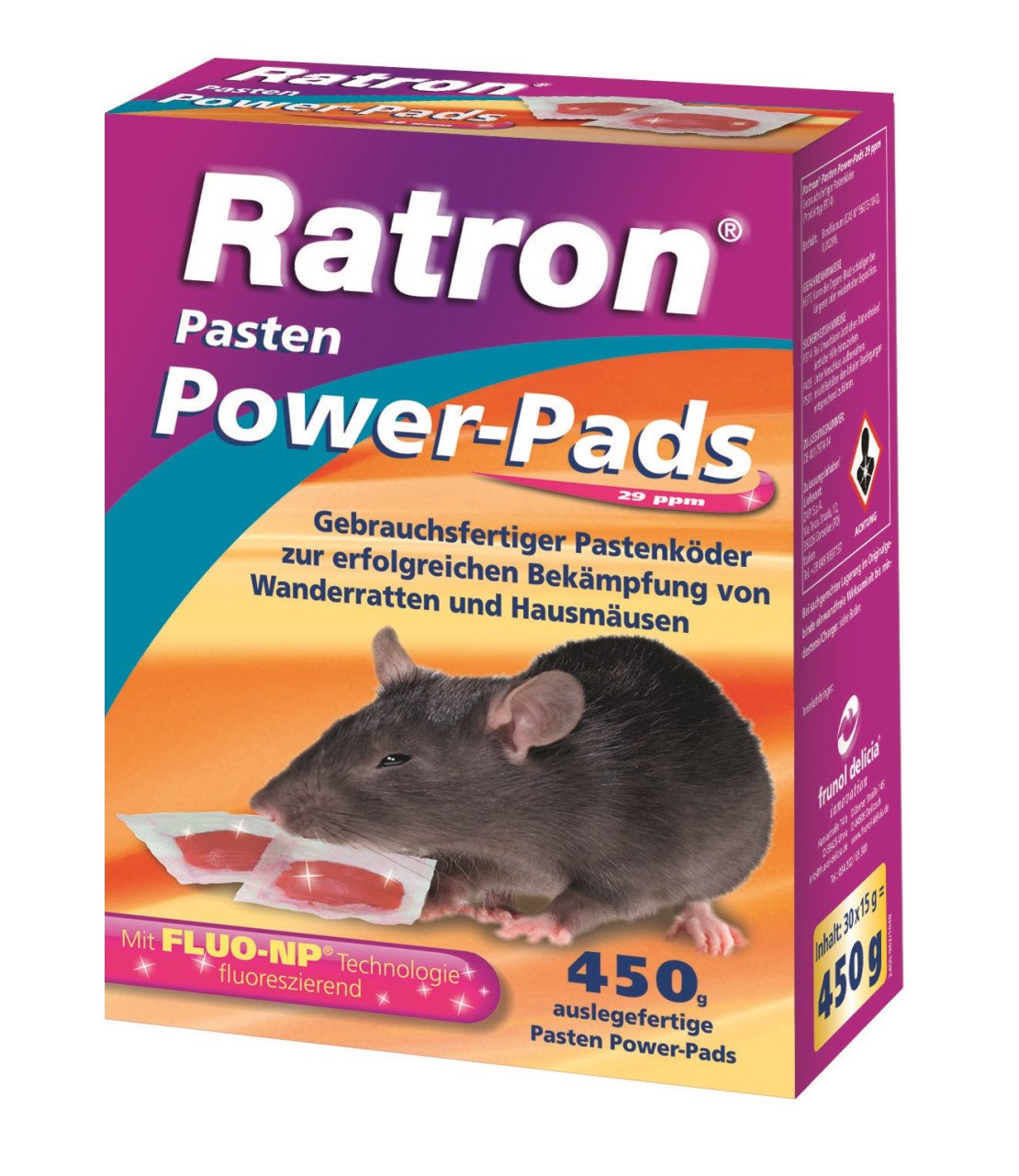 Ratron Rattenköder Pasten Power-Pads 29 ppm, 450 g von Ratron