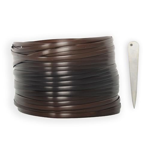 Rattan Park 55-60 Meter, 9,0 mm All-Weather Rattan + Weaving Tool, Rattan Repair Kit für Rattan Gartenmöbel Set, Farbverlauf Kaffee von Rattan park
