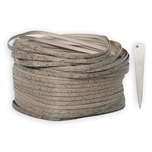 Rattan Park 55-60 Meter, 9,0 mm All-Weather Rattan + Weaving Tool, Rattan Repair Kit für Rattan Gartenmöbel Set, Mottled Light Brown von Rattan park
