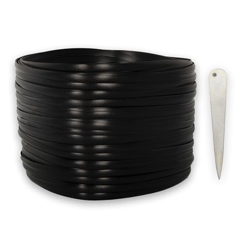 Rattan Park 55-60 Meter, 9,0 mm All-Weather Rattan + Weaving Tool, Rattan Repair Kit für Rattan-Gartenmöbel-Set, schwarzes Muster von Rattan park