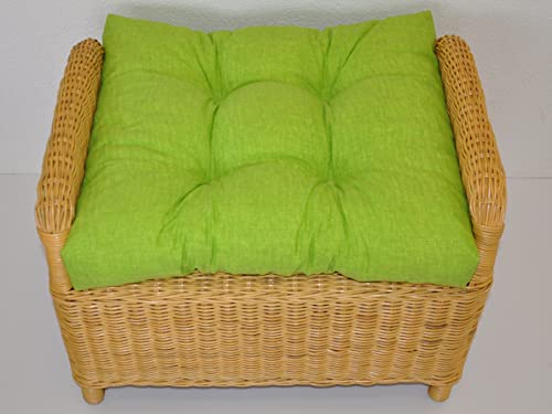 Premium Qualität - Polster/Kissen/Ersatzpolster für Rattan Ohrensessel/Rattansessel, Hockerkissen, Colore Verde chiaro (hellgrün) von Rattani