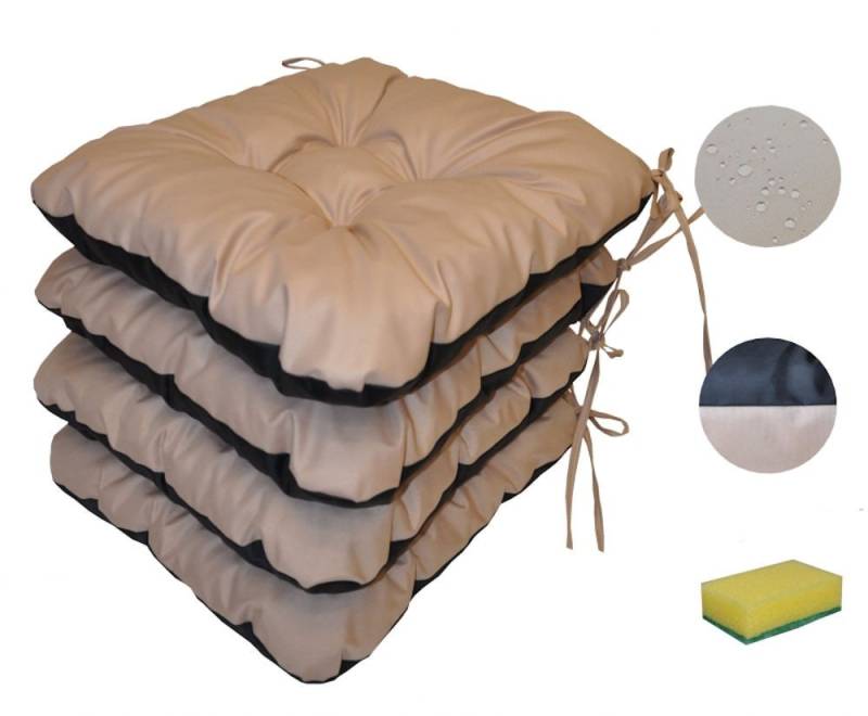 Rattani Bankauflage Polster Kissen für Gartenbank Gartenmöbel 120 x 40 Outdoor, Wasserabweisend . Extra dicke Füllung . Bindebänder . von Rattani