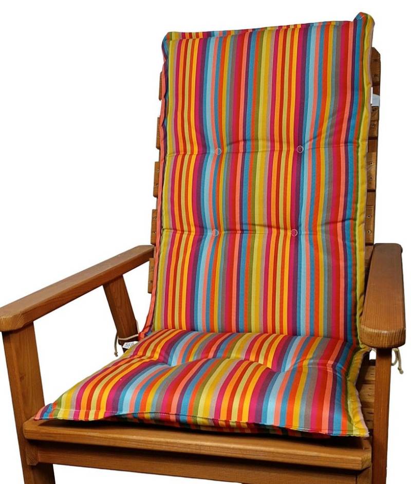 Rattani Hochlehnerauflage Hochlehner Auflage Kissen Polster Karina Gr. 120 x 50 cm Caribe, Material Caribe Outdoor Acrylic Dralon von Rattani