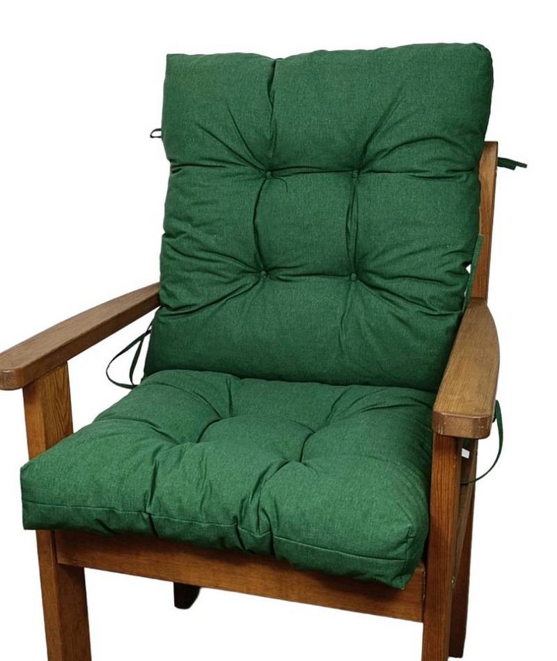 Rattani Hochlehnerauflage Polster Kissen Niedriglehner Auflage Sylvi Gr. 105 x 50 cm dunkelgrün, Hochwertige Verarbeitung, extra dicke Füllung . von Rattani